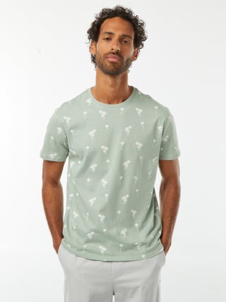 T-shirt de manga curta estampada