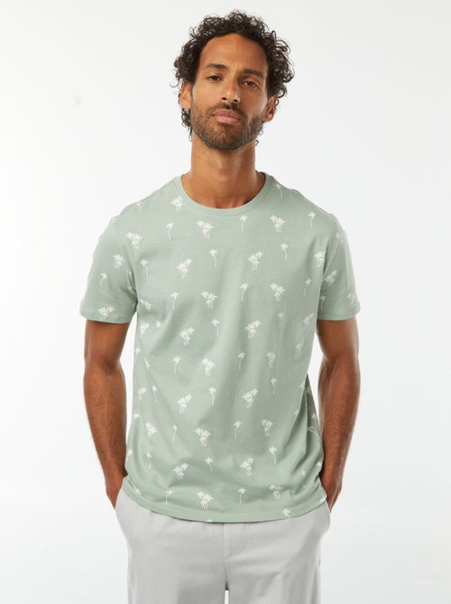 T-shirt de manga curta estampada - Kiabi