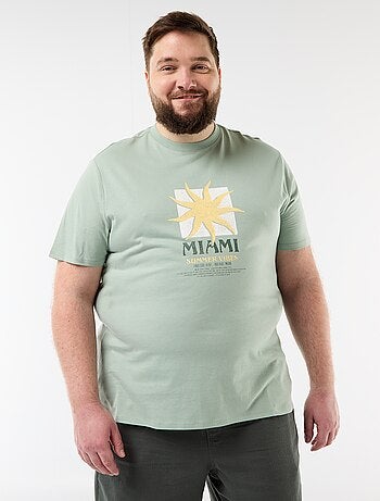 T-shirt de manga curta estampada