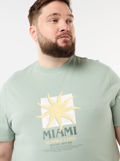 T-shirt de manga curta estampada - Kiabi