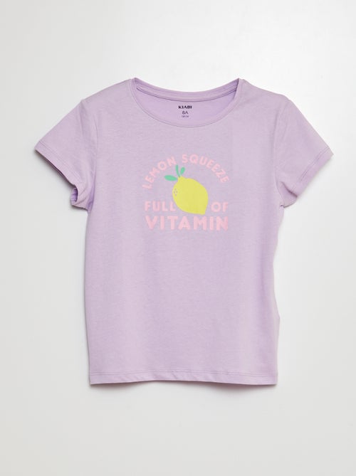 T-shirt de manga curta estampada - Kiabi