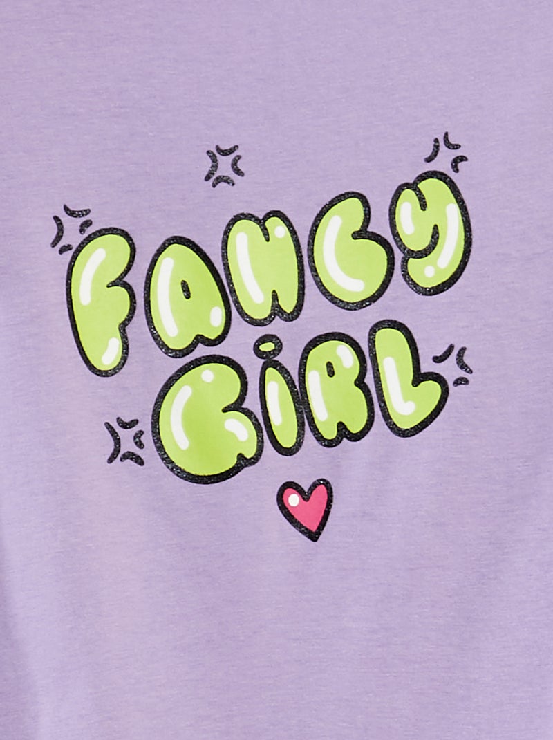 T-shirt de manga curta estampada VIOLETA - Kiabi