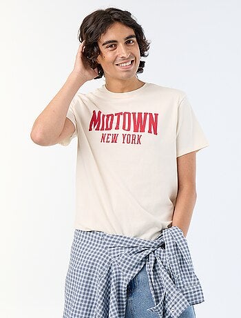 T-shirt de manga curta estampado