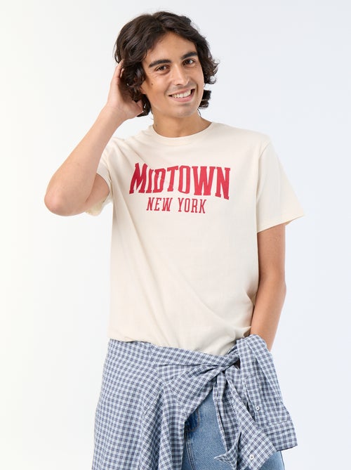 T-shirt de manga curta estampado - Kiabi