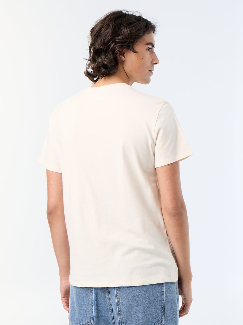T-shirt de manga curta estampado Branco - Kiabi