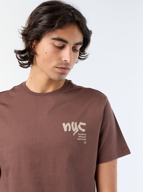 T-shirt de manga curta estampado - Kiabi