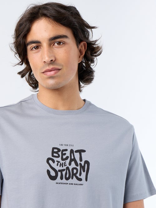 T-shirt de manga curta estampado - Kiabi