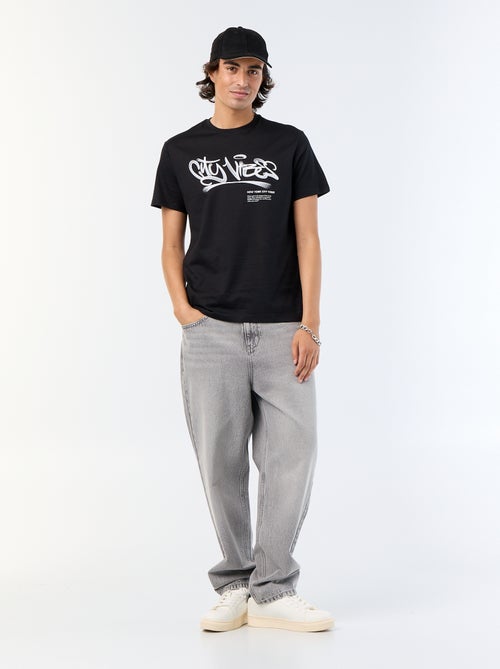 T-shirt de manga curta estampado - Kiabi