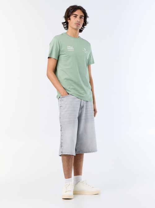 T-shirt de manga curta estampado - Kiabi