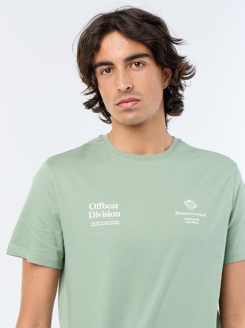 T-shirt de manga curta estampado - Kiabi