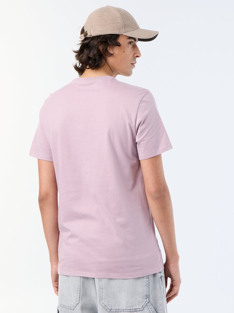 T-shirt de manga curta estampado Violeta - Kiabi