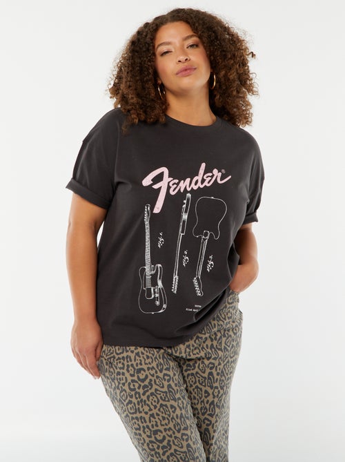 T-shirt de manga curta 'Fender' - Kiabi