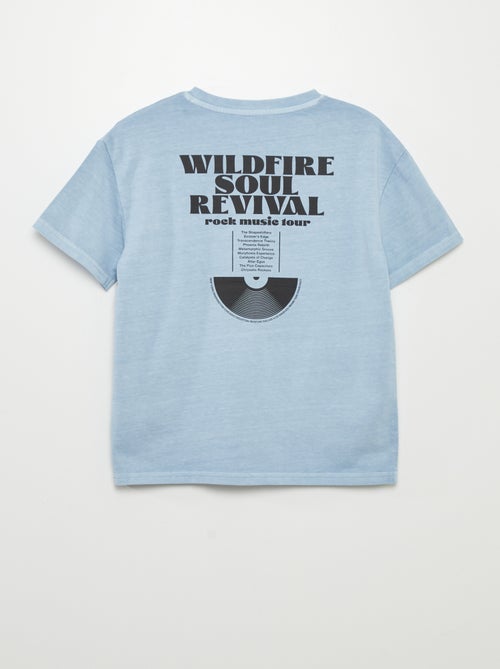 T-shirt de manga curta 'festival rock' - Kiabi