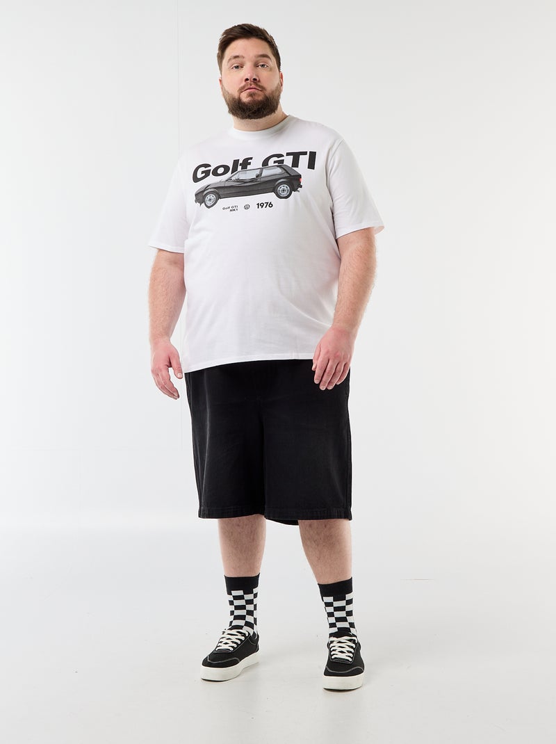 T-shirt de manga curta 'golf GTI' 'Volkswagen' Branco - Kiabi