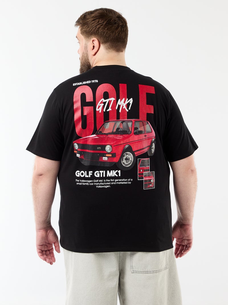 T-shirt de manga curta 'golf GTI' 'Volkswagen' Preto - Kiabi