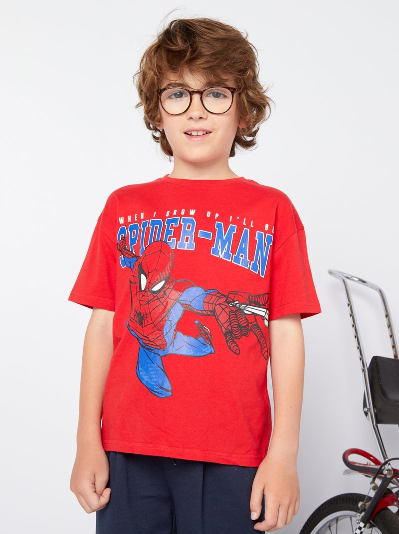 T-shirt de manga curta Homem-Aranha VERMELHO - Kiabi