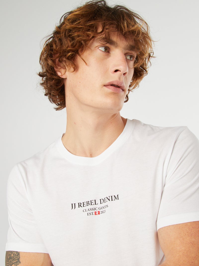 T-shirt de manga curta 'JJ Rebel' BRANCO - Kiabi