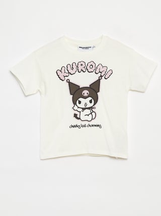 T-shirt de manga curta 'Kuromi' 'Hello Kitty'