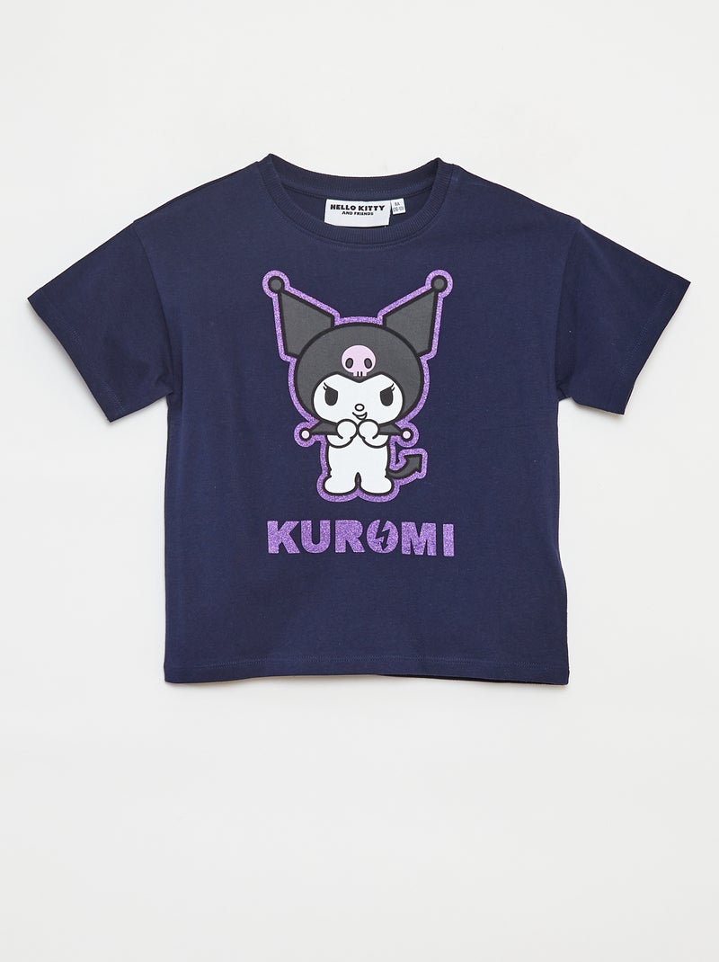 T-shirt de manga curta 'Kuromi' 'Hello Kitty' PRETO - Kiabi
