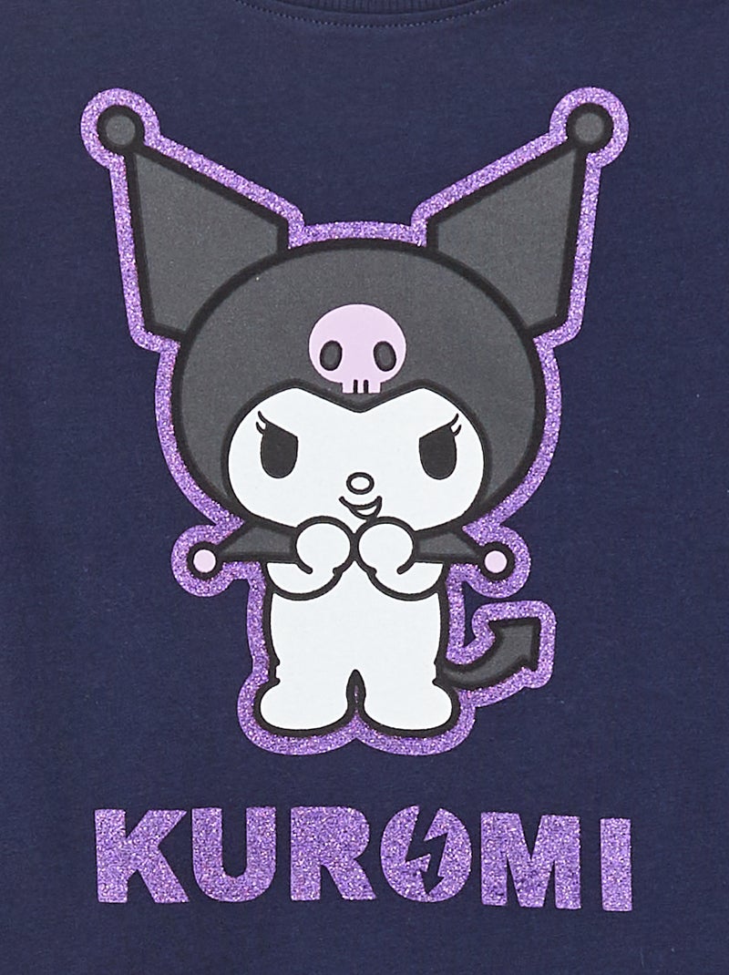 T-shirt de manga curta 'Kuromi' 'Hello Kitty' PRETO - Kiabi