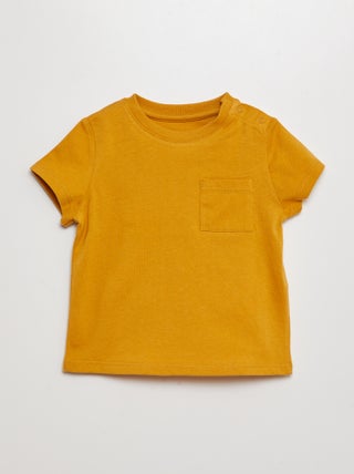 T-shirt de manga curta lisa