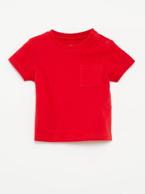 T-shirt de manga curta lisa - Kiabi