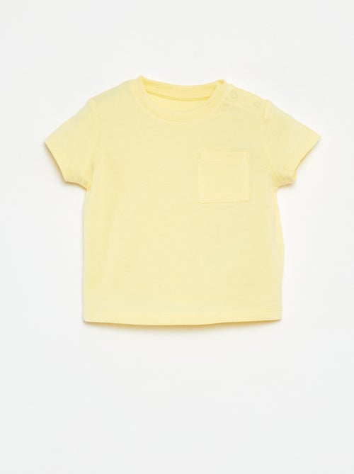 T-shirt de manga curta liso - Kiabi