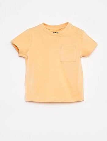 T-shirt de manga curta liso