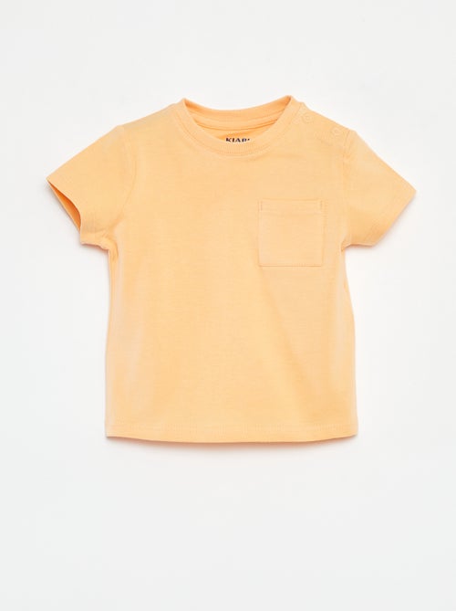 T-shirt de manga curta liso - Kiabi