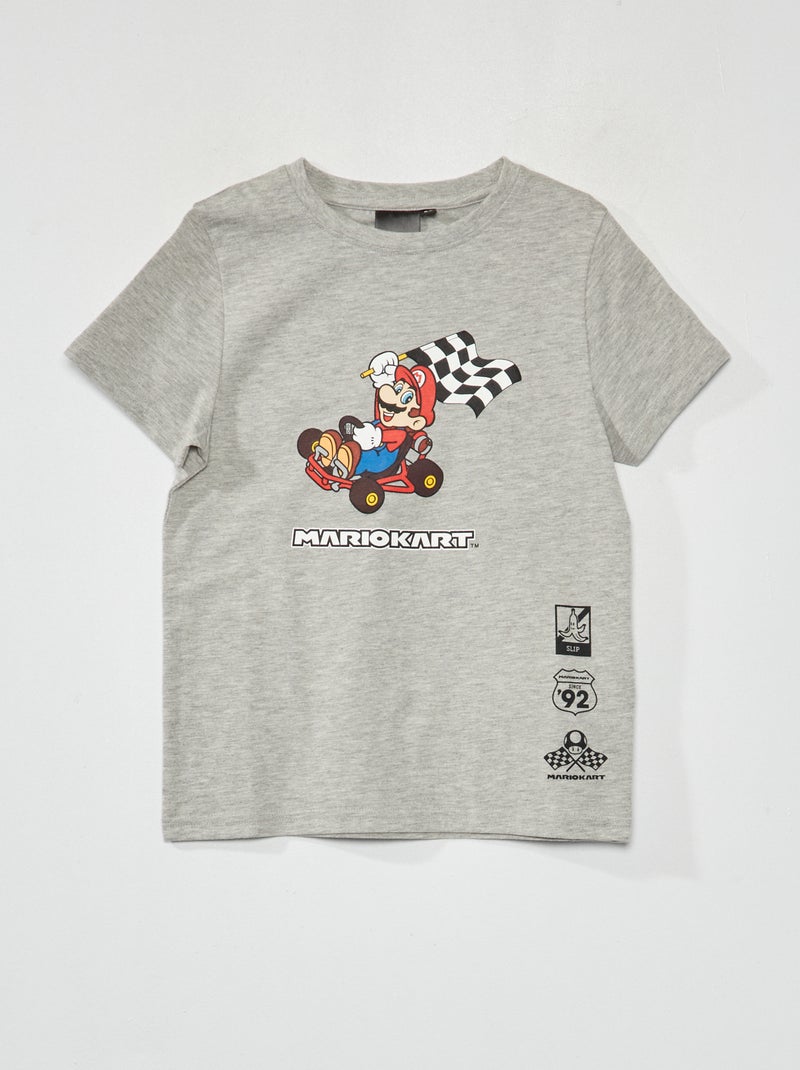 T-shirt de manga curta 'Mário' CINZA - Kiabi
