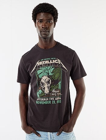 T-shirt de manga curta 'Metallica'