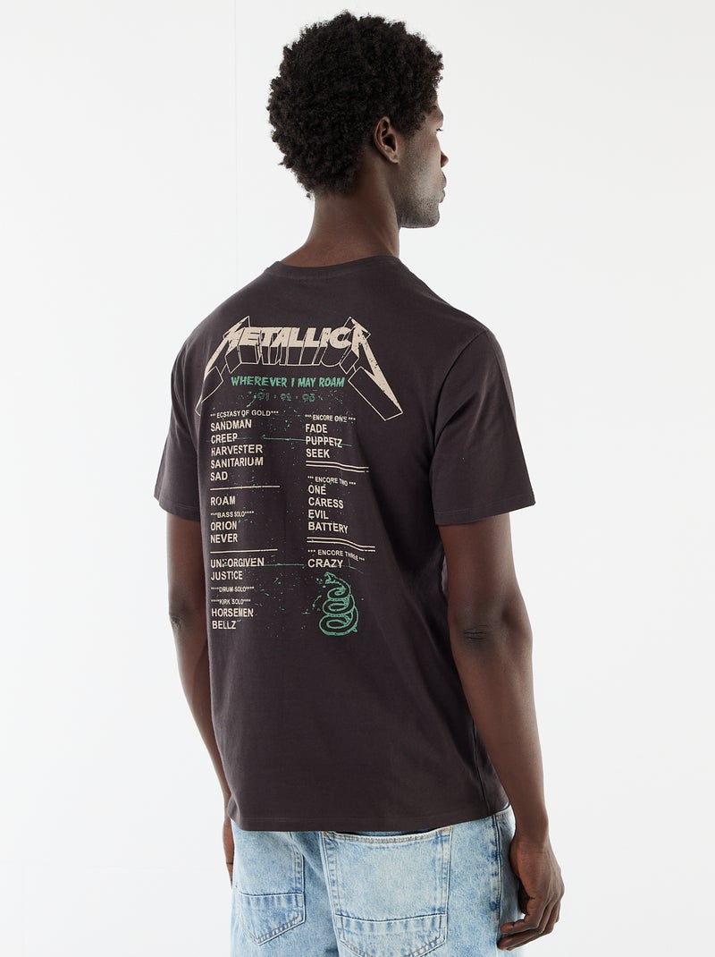T-shirt de manga curta 'Metallica' Preto - Kiabi