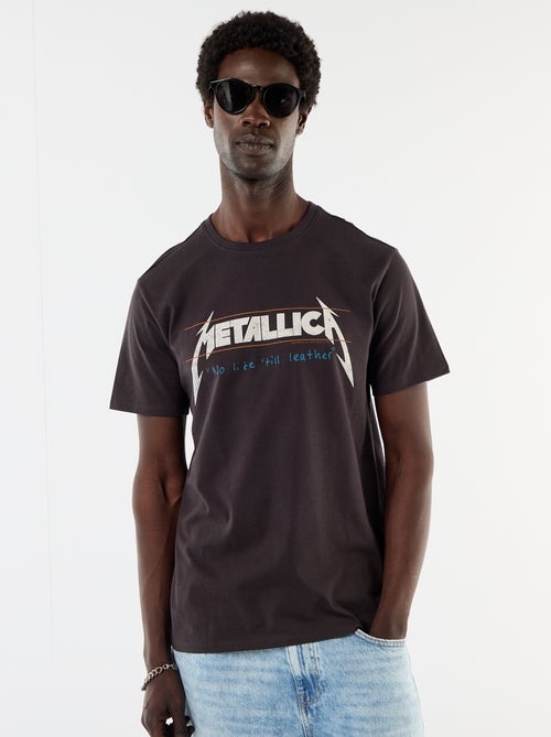 T-shirt de manga curta 'Metallica' - Kiabi