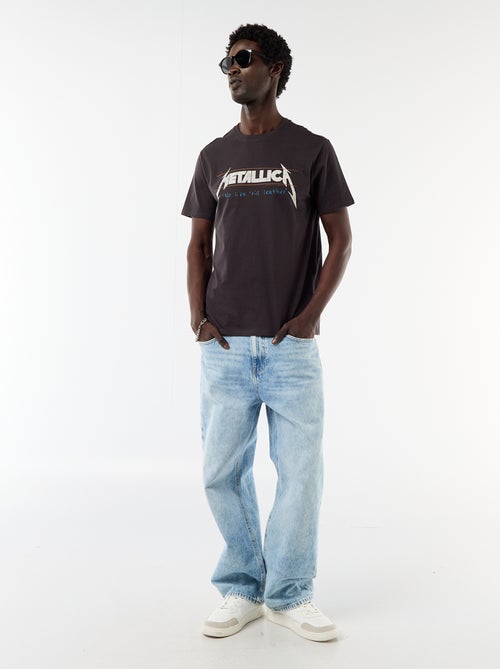 T-shirt de manga curta 'Metallica' - Kiabi