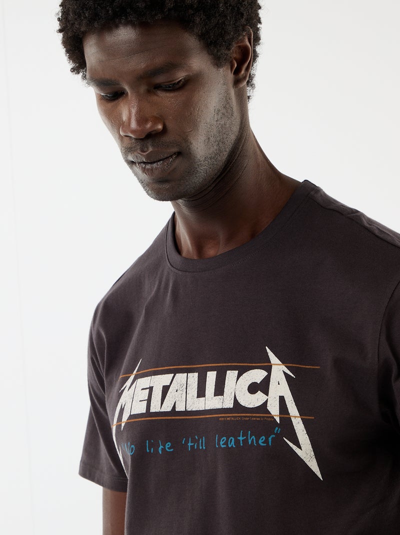 T-shirt de manga curta 'Metallica' Preto - Kiabi