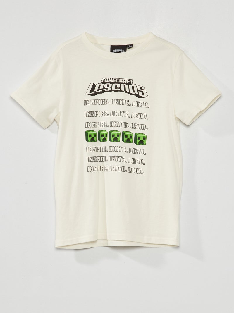 T-shirt de manga curta 'Minecraft' BRANCO - Kiabi