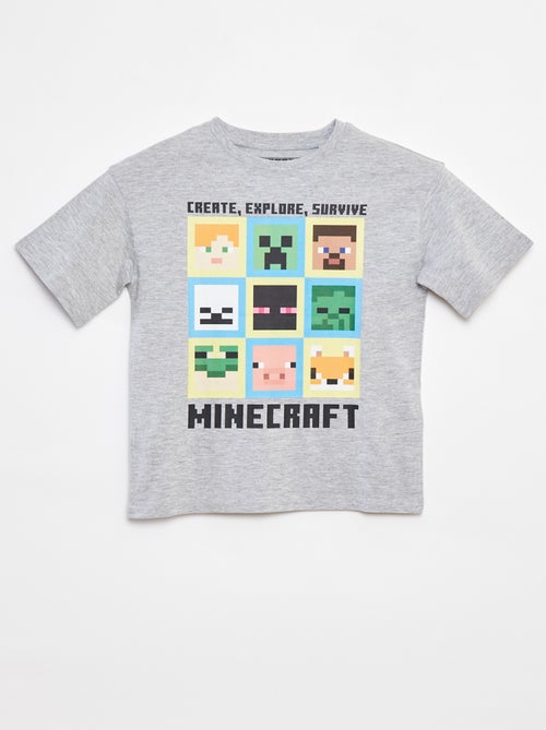 T-shirt de manga curta 'Minecraft' - Kiabi