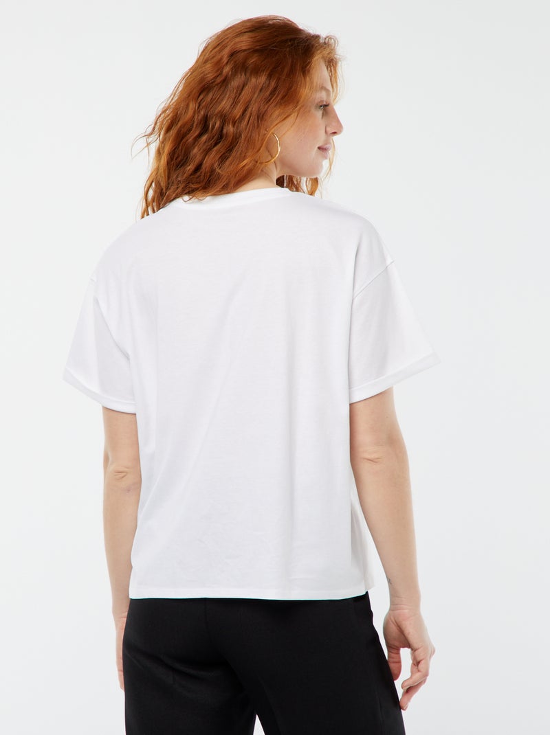 T-shirt de manga curta 'Minnie' 'Disney' BRANCO - Kiabi