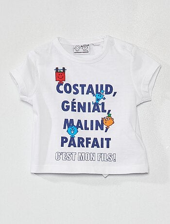 T-shirt de manga curta 'Monsieurs et Madames' - Kiabi