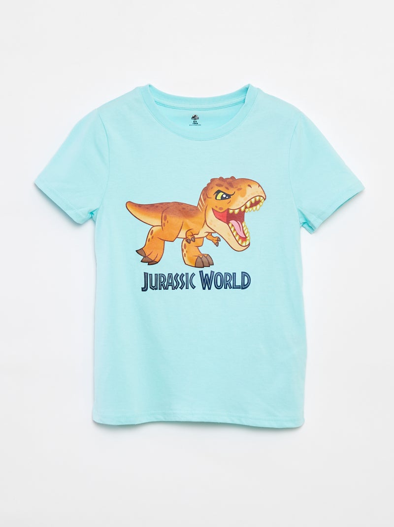T-shirt de manga curta 'Mundo Jurássico' AZUL - Kiabi