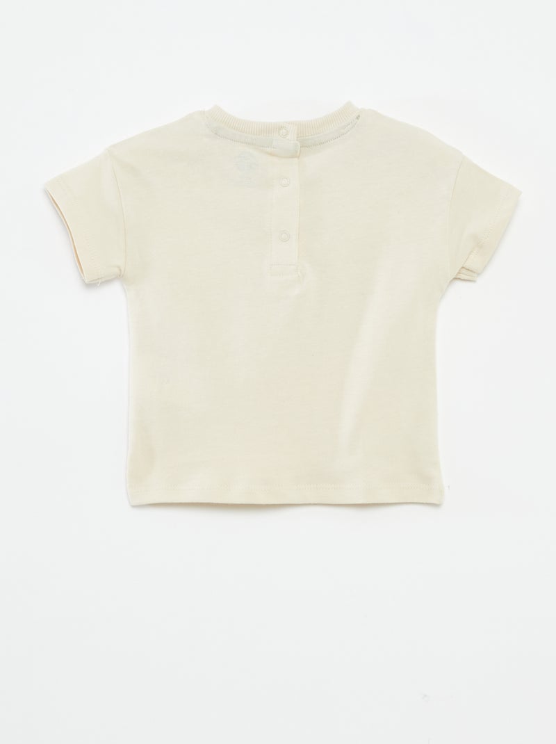 T-shirt de manga curta 'Mundo Jurássico' BRANCO - Kiabi