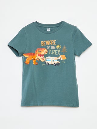 T-shirt de manga curta 'Mundo Jurássico'