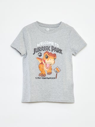T-shirt de manga curta 'Mundo Jurássico'