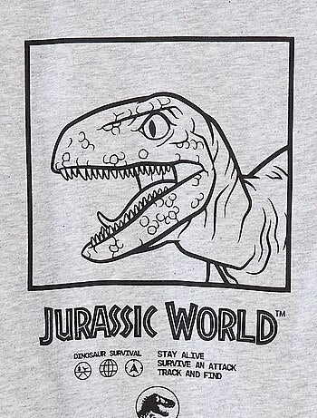 T-shirt de manga curta 'Mundo Jurássico'