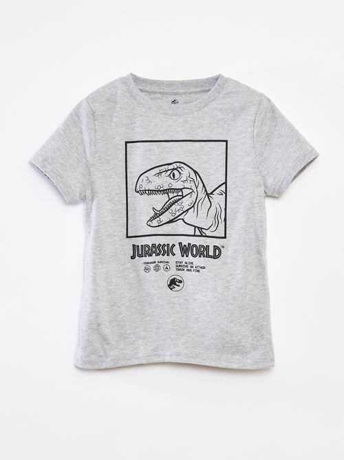 T-shirt de manga curta 'Mundo Jurássico' - Kiabi