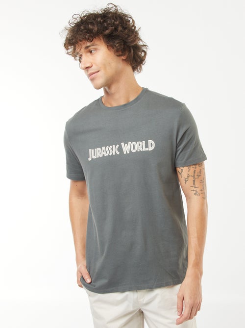T-shirt de manga curta 'Mundo Jurássico' - Kiabi