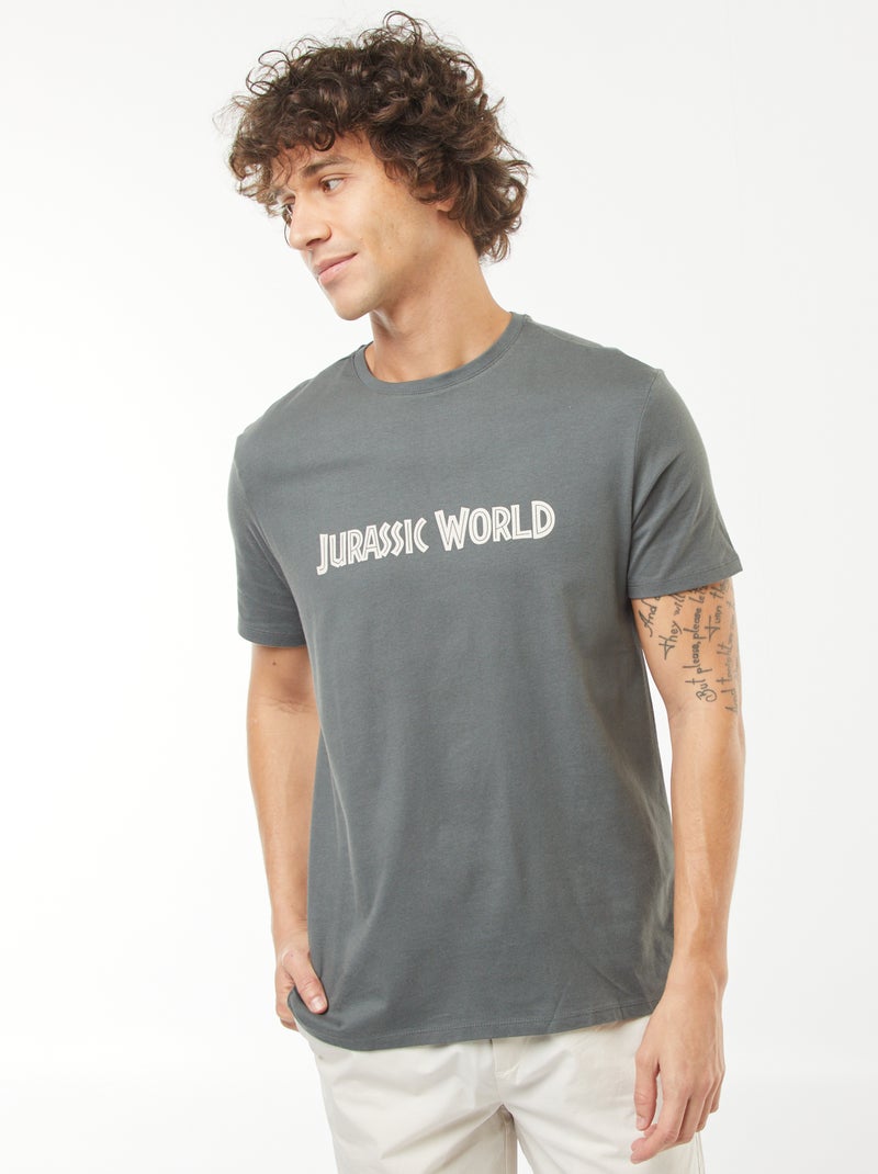 T-shirt de manga curta 'Mundo Jurássico' Verde - Kiabi