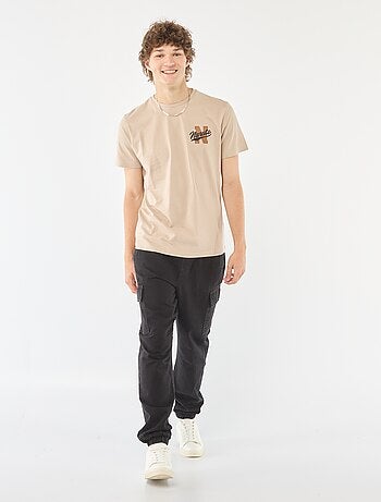 T-shirt de manga curta 'Naruto' com estampado frente/verso
