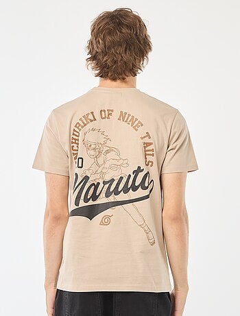 T-shirt de manga curta 'Naruto' com estampado frente/verso