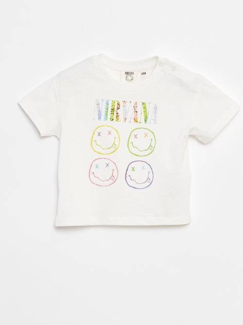 T-shirt de manga curta 'Nirvana' - Kiabi